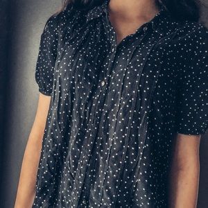 Black and white blouse